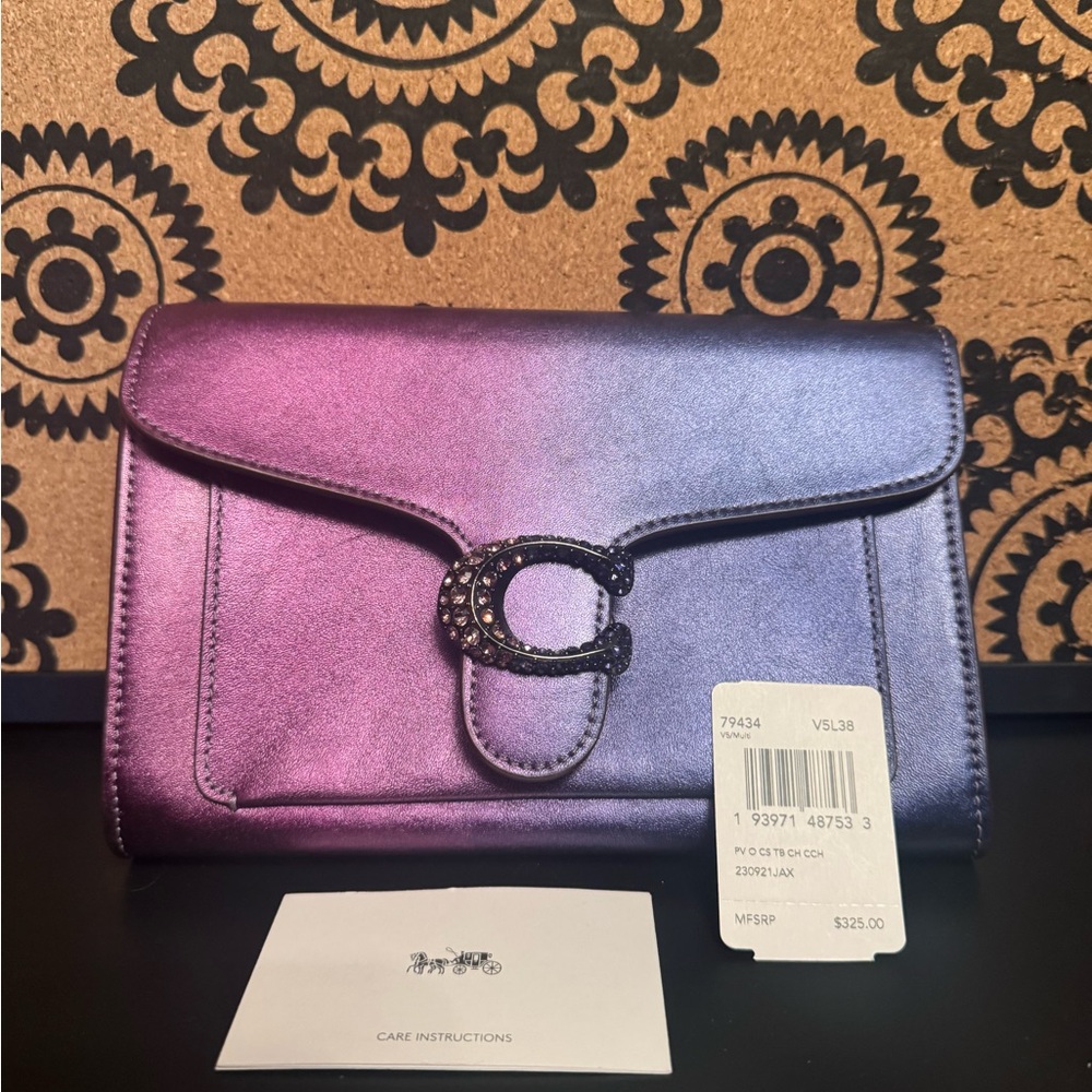 Coach Purple Wristlet Clutch